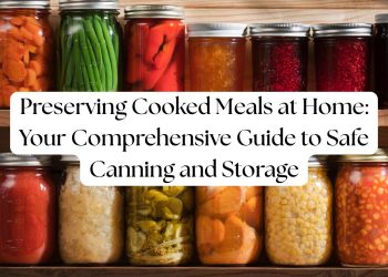 Glass jars filled with vegetables and sauces, showing traditional methods of preserving cooked meals at home.